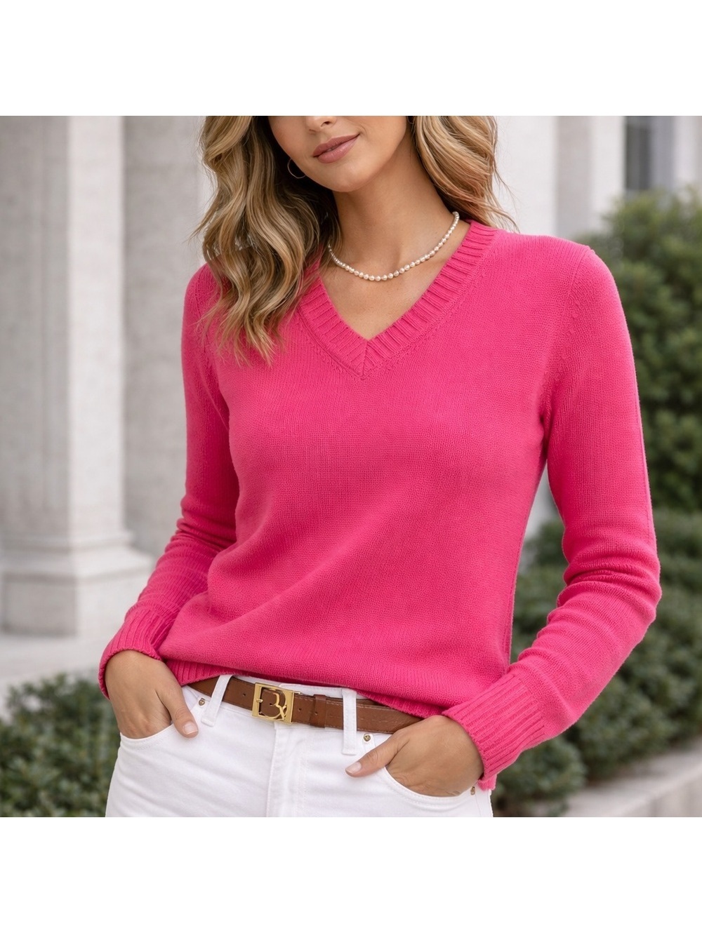 Vintage Lands End V-Neck Sweater